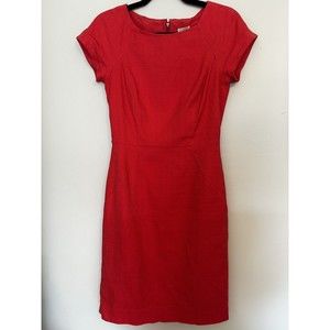 J. Crew Womens Size 0 Cap Sleeve Sheath Dress Coral, Small Seem Separation